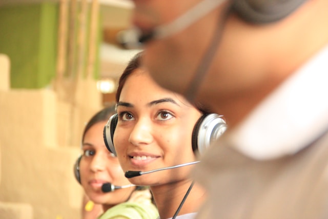 Person on a call